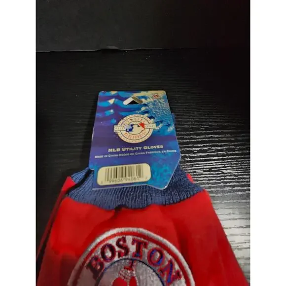 Boston Red Sox MLB Sporty Utility work gloves NEW Red Blue‎ - Picture 2 of 2